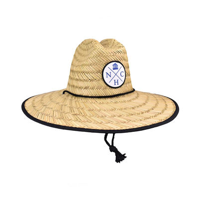 Raffia καπέλων αχύρου μπαλωμάτων χείλων 11.5cm ευρεία υφαμένη χλόη για το σερφ